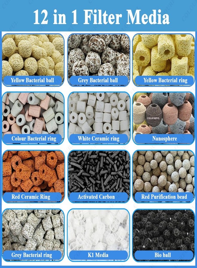COLOURFUL - Aquarium Filter Media | Improved Water Quality and Healthy Fish Tanks | Providing a Multi-Faceted Approach to Aquarium Filtration | Net Bag Free | (12 in 1 Filter Media, 900g Pack of 1) - Image 3